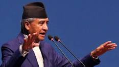 प्रधानमन्त्री एवं नेपाली काँग्रेसका सभापति शेरबहादुर देउवा चुनावी सभालाई सम्बोधन गर्न