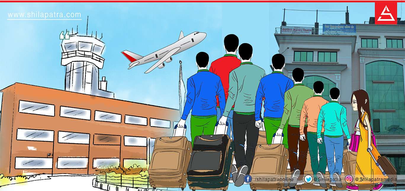 एक महिनामा ६३ हजार युवा रोजगारीका लागि विदेशिए