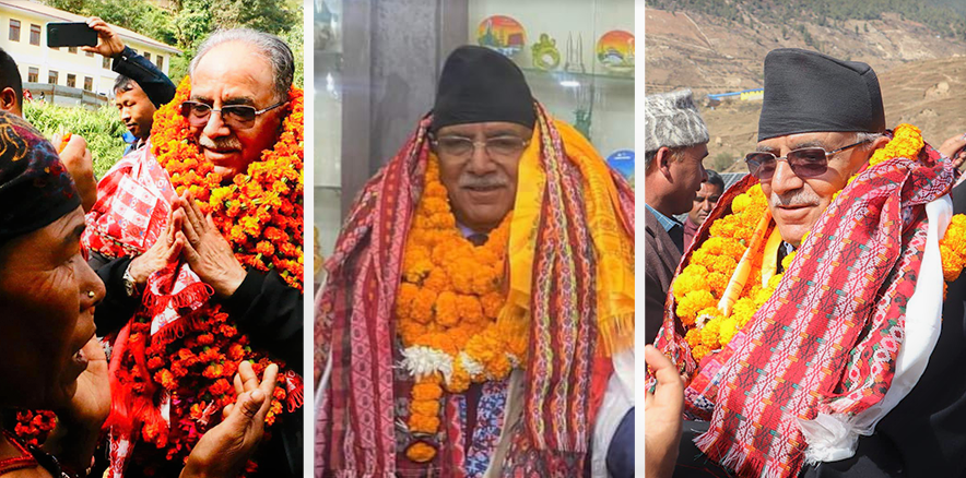 प्रचण्डको गलामा माला बढेको बढ्यै ? तर पार्टीको तौल घटेको घट्यै, ?