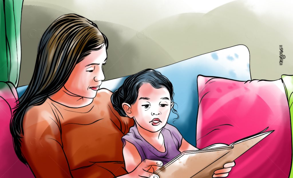 कस्तो कथा सुन्छन् बालबालिका ? बालबच्चालाई मोबाइलमा भुलाउने होइन,