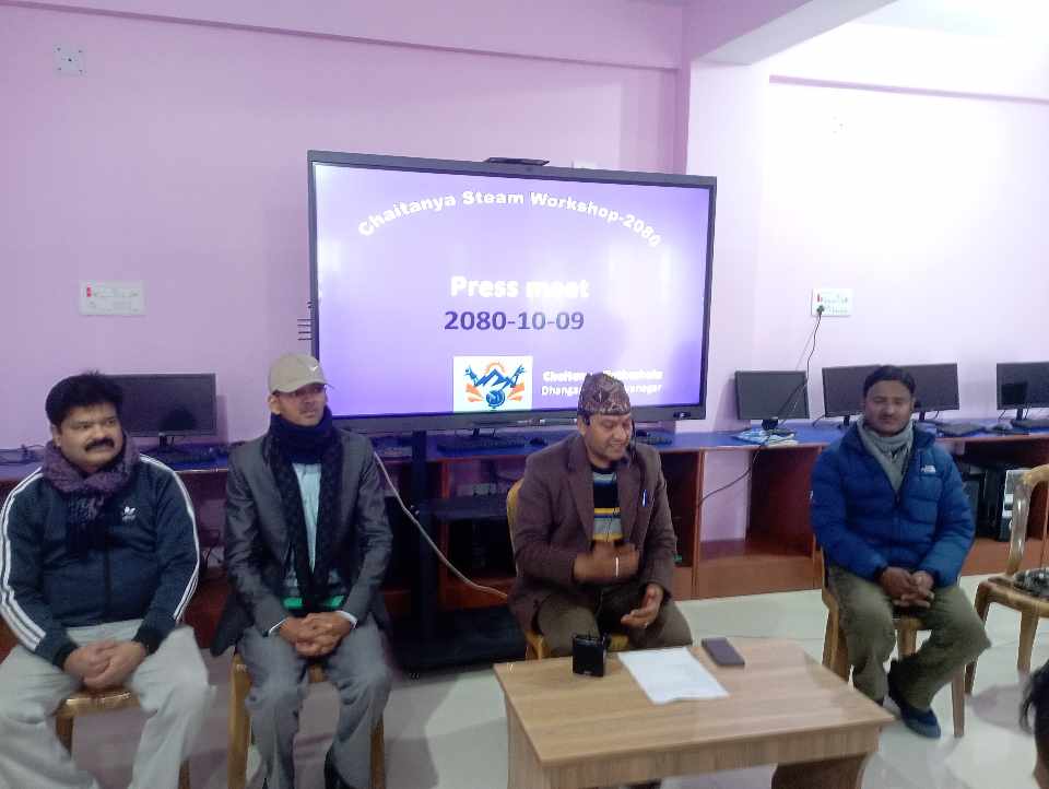 चैतन्य पाठशालामा चैतन्य स्टीम वर्कसप कार्यक्रम आयोजना हुने