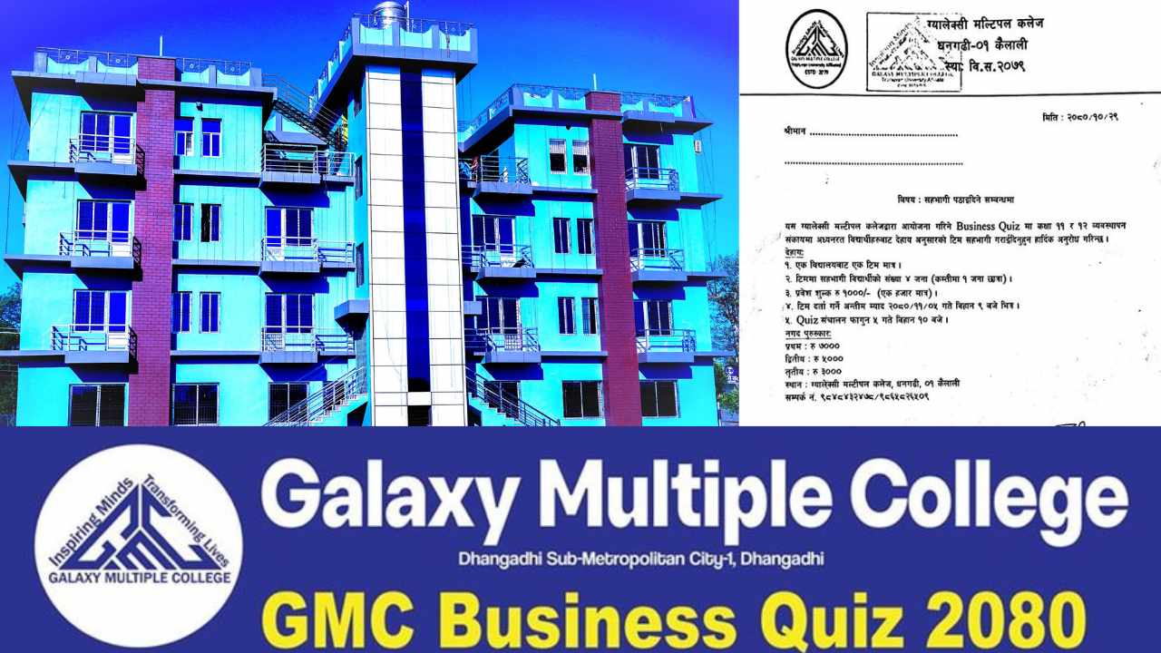 ग्यालेक्सी कलेजमा फागुन ५ गते विद्यालय स्तरिय हाजिरीजबाफ प्रतियोगिता आयोजना गर्ने